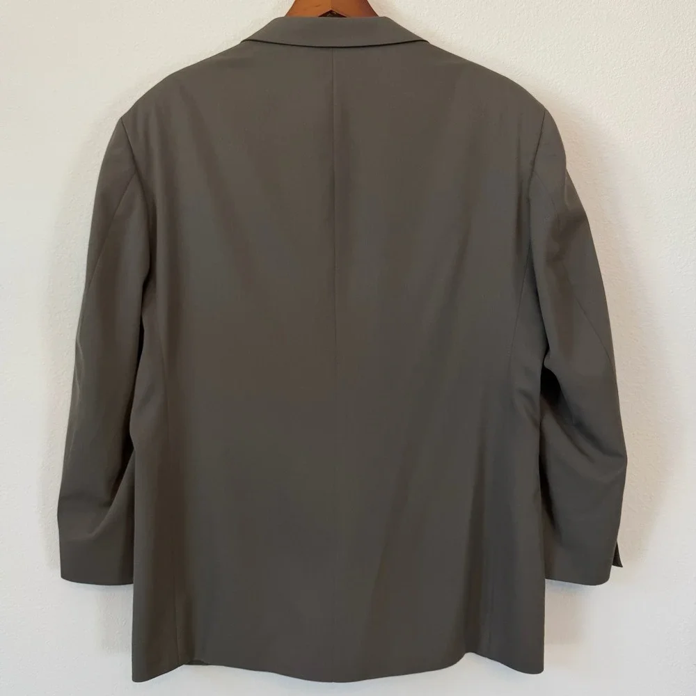 Haggar Black‎ Label Blazer Mens 46R Brown Wool Blend 3 Button Sport Coat Jacket